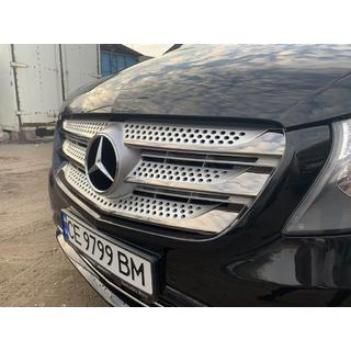 Capace Grila 2014-2020 (5 buc, BlackChrome) Mercedes Vito/V-class W447 2014- foto 2