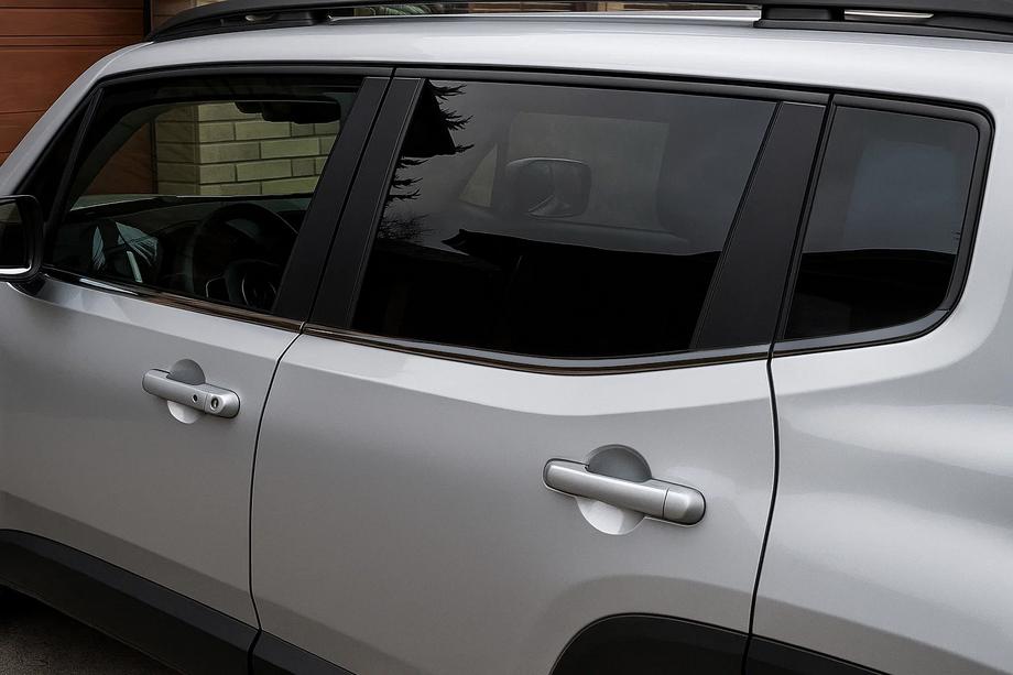 Jeep Renegade 2014- Ornamente Geamuri Crom Negru (6 buc, Inox) Image