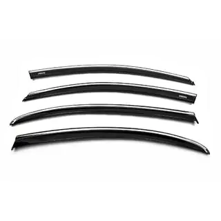 Deflectoare geamuri cu ornament cromat (4 buc, Niken)