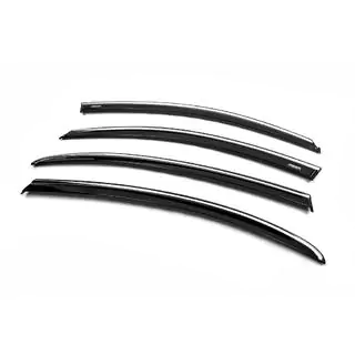Deflectoare geamuri cu ornament cromat (4 buc, Niken) foto 2