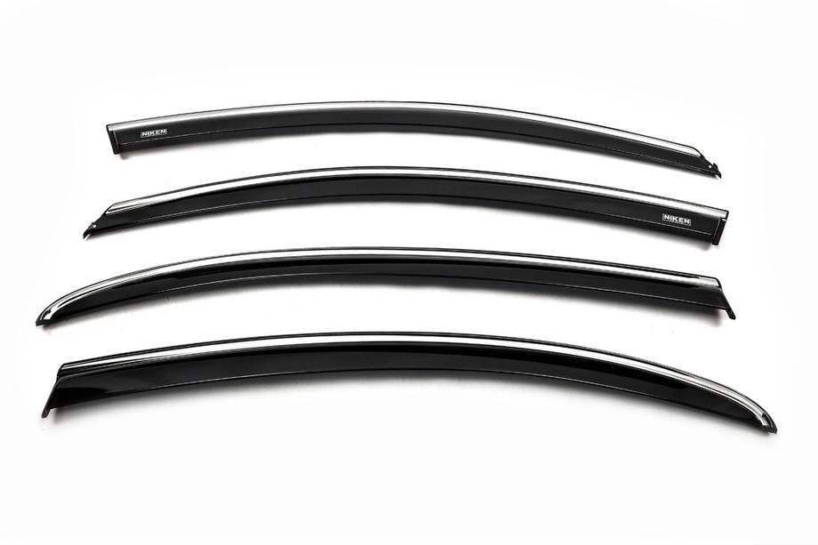 Fiat Tipo 2016- Deflectoare geamuri cu ornament cromat (4 buc, Niken) Image