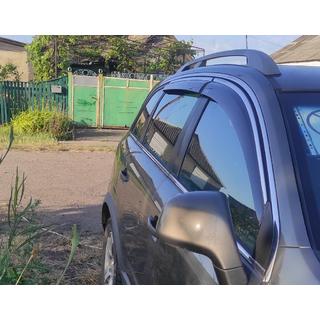 Deflectoare geamuri cu ornament cromat (4 buc, Niken) Opel Antara 2006-2017 foto 1