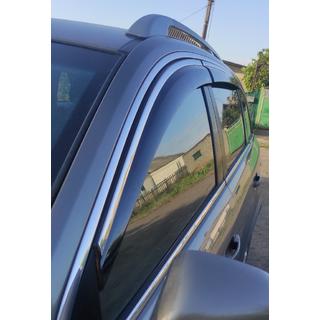 Deflectoare geamuri cu ornament cromat (4 buc, Niken) Opel Antara 2006-2017 foto 4