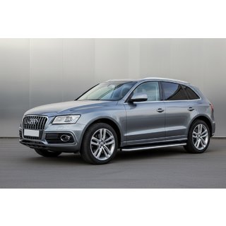 Praguri Laterale Maydos V2 (2 buc, Aluminiu si Otel Inoxidabil) Audi Q5 2008-2017 foto 1