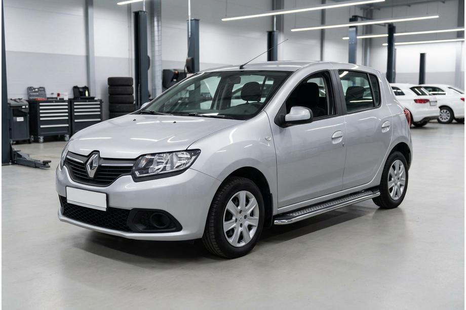 Renault Sandero 2013-2022 Praguri Laterale Maydos V2 (2 buc, Aluminiu si Otel Inoxidabil) Foto 1
