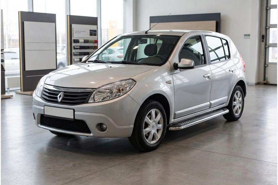 Dacia Sandero 2007-2013 Praguri Laterale Maydos V2 (2 buc, Aluminiu si Otel Inoxidabil) Foto 1