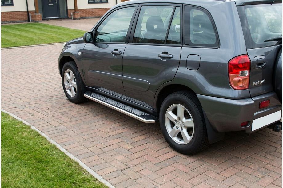 Toyota Rav 4 2001-2005 Praguri Laterale Maydos V2 (2 buc, Aluminiu si Otel Inoxidabil) Foto 1