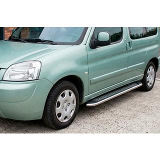Praguri Laterale Maydos V2 (2 buc, Aluminiu si Otel Inoxidabil) Peugeot Partner 1996-2008 foto 1
