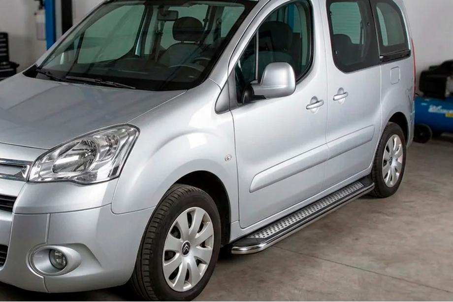 Peugeot Partner Tepee 2008-2018 Praguri Laterale Maydos V2 (2 buc, Aluminiu si Otel Inoxidabil) Foto 1