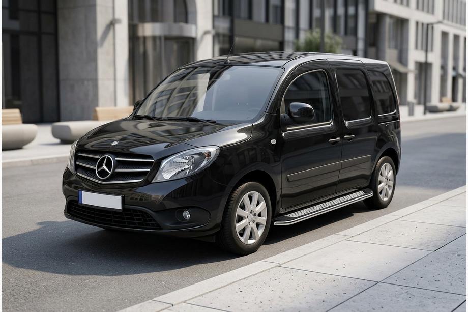 Mercedes Citan 2013-2021 Praguri Laterale Maydos V2 (2 buc, Aluminiu si Otel Inoxidabil) Image