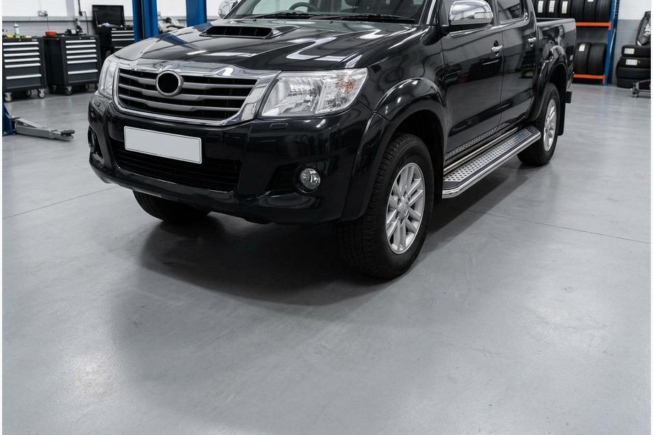 Toyota Hilux 2006-2015 Praguri Laterale Maydos V2 (2 buc, Aluminiu si Otel Inoxidabil) Foto 1