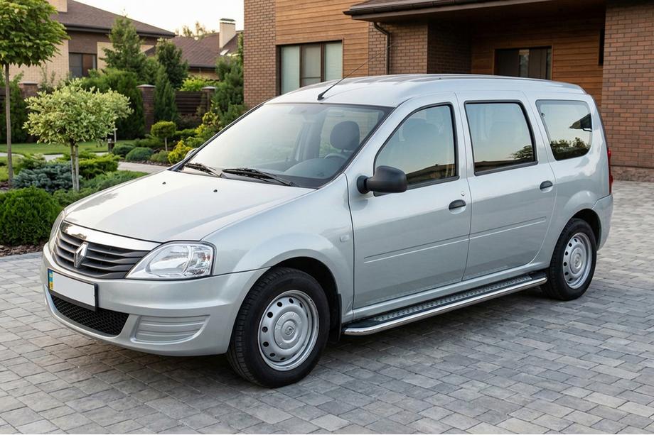Dacia Logan MCV 2004-2014 Praguri Laterale Maydos V2 (2 buc, Aluminiu si Otel Inoxidabil) Foto 3