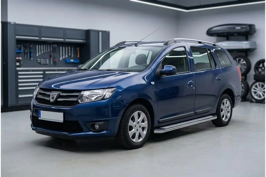 Renault Logan MCV 2013-2022 Praguri Laterale Maydos V2 (2 buc, Aluminiu si Otel Inoxidabil) Image
