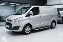 Ford Custom 2013-2022 Praguri Laterale Maydos V1 (2 buc, Aluminiu si Otel Inoxidabil) foto 1