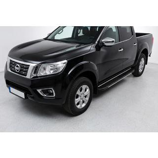 Praguri Laterale Bosphore Grey (2 buc, Aluminiu) Nissan Navara/NP300 2016- foto 1