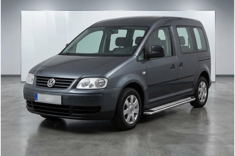 Volkswagen Caddy 2004-2010 Praguri Laterale Maydos V2 (2 buc, Aluminiu si Otel Inoxidabil) Image