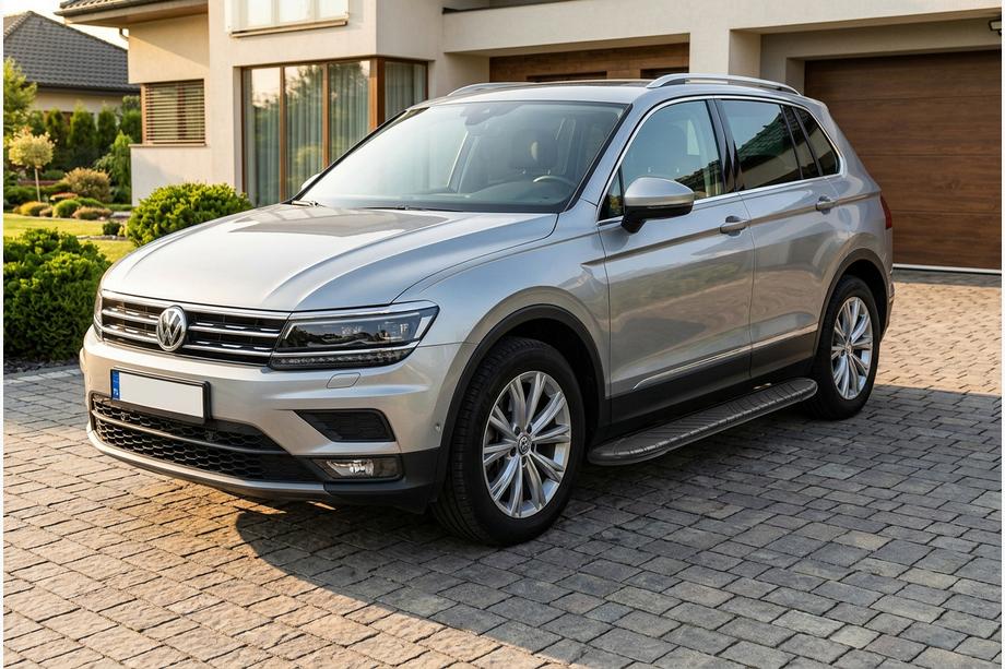 Volkswagen Tiguan 2016-2023 Praguri Laterale Bosphore Black (2 buc, Aluminiu) Image