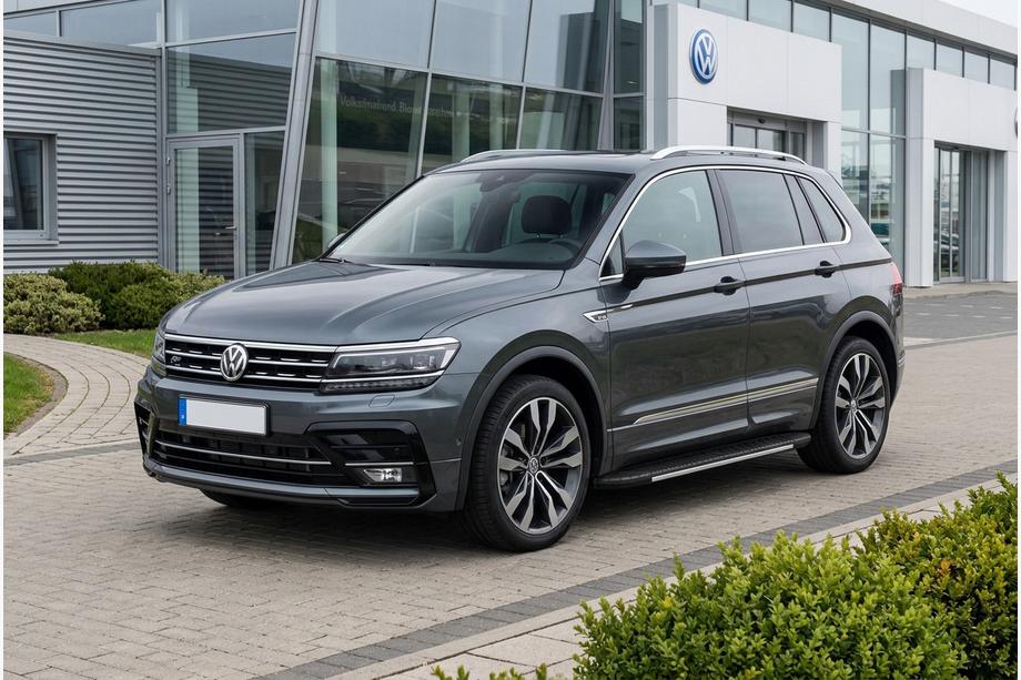 Volkswagen Tiguan 2016-2023 Praguri Laterale Bosphore Grey (2 buc, Aluminiu) Image