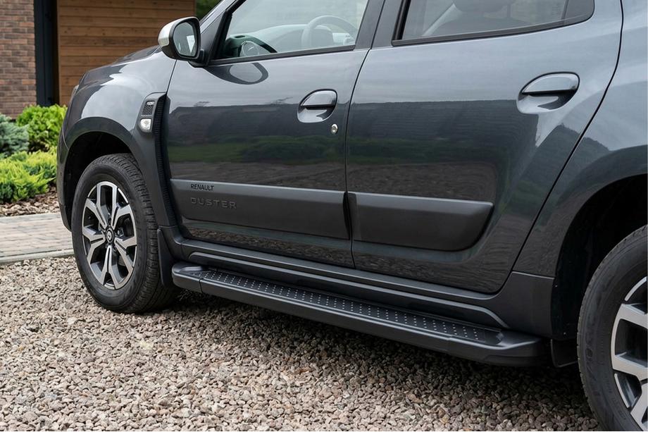 Dacia Duster 2018-2024 Praguri Laterale Allmond Black (2 buc, Aluminiu) Image