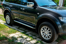 Fiat Fullback 2016- Praguri Laterale Maydos V2 (2 buc, Aluminiu si Otel Inoxidabil) foto 7