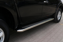 Fiat Fullback 2016- Praguri Laterale Maydos V2 (2 buc, Aluminiu si Otel Inoxidabil) foto 3