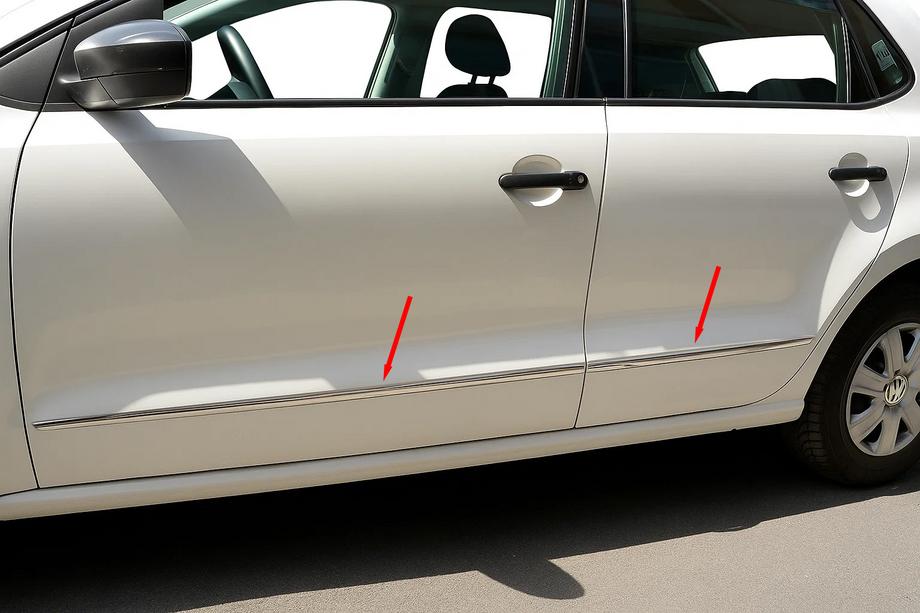 Volkswagen Polo 2010-2017 Moldinguri usi HB inox Image