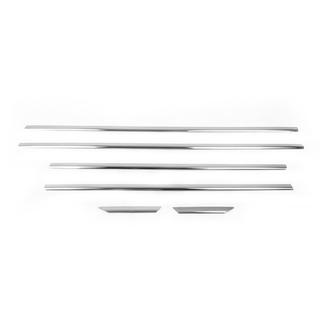Capace ornamente geamuri cromate (6 buc, inox) Mercedes C-class W204 2007-2015 foto 3