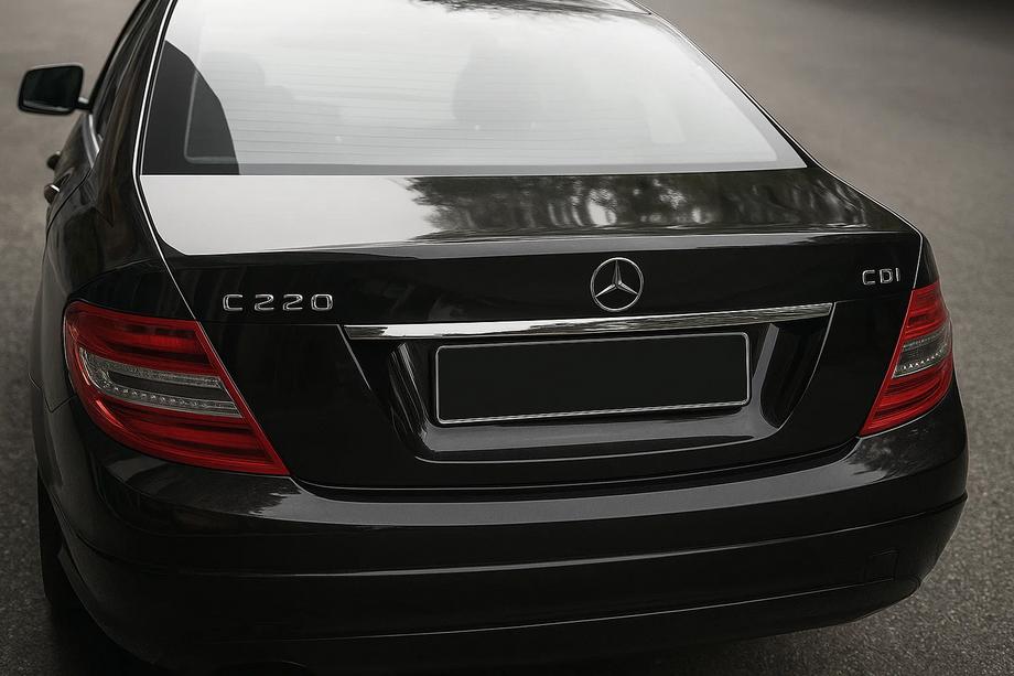 Mercedes C-class W204 2007-2015 Ornament cromat deasupra numarului (inox) Image