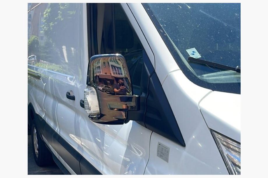 Ford Transit 2014- Capace Oglinzi Crom Negru (2 buc, plastic) Image