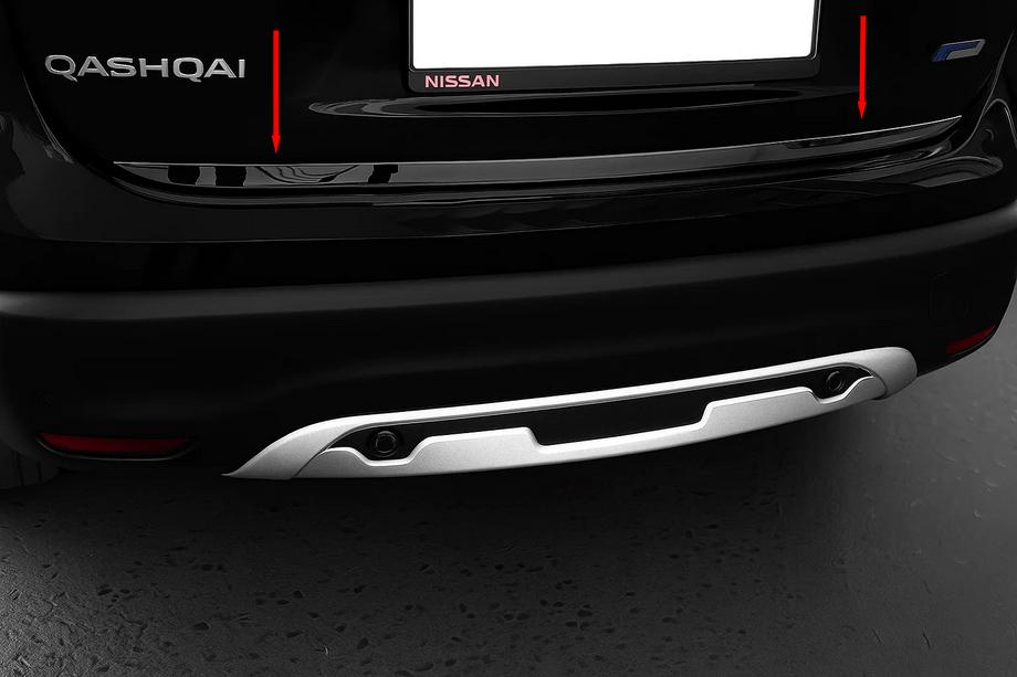 Nissan Qashqai 2014-2021 Ornament portbagaj Crom Negru (Inox) Foto 1
