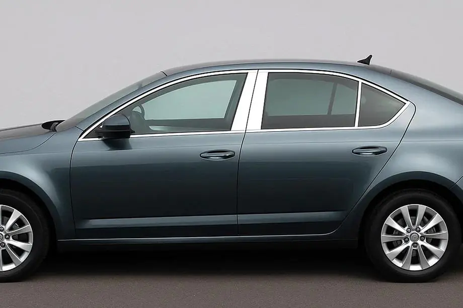 Skoda Octavia III A7 2013-2019 Ornamente Stalpi Usa din Otel Inoxidabil (6 buc) Image