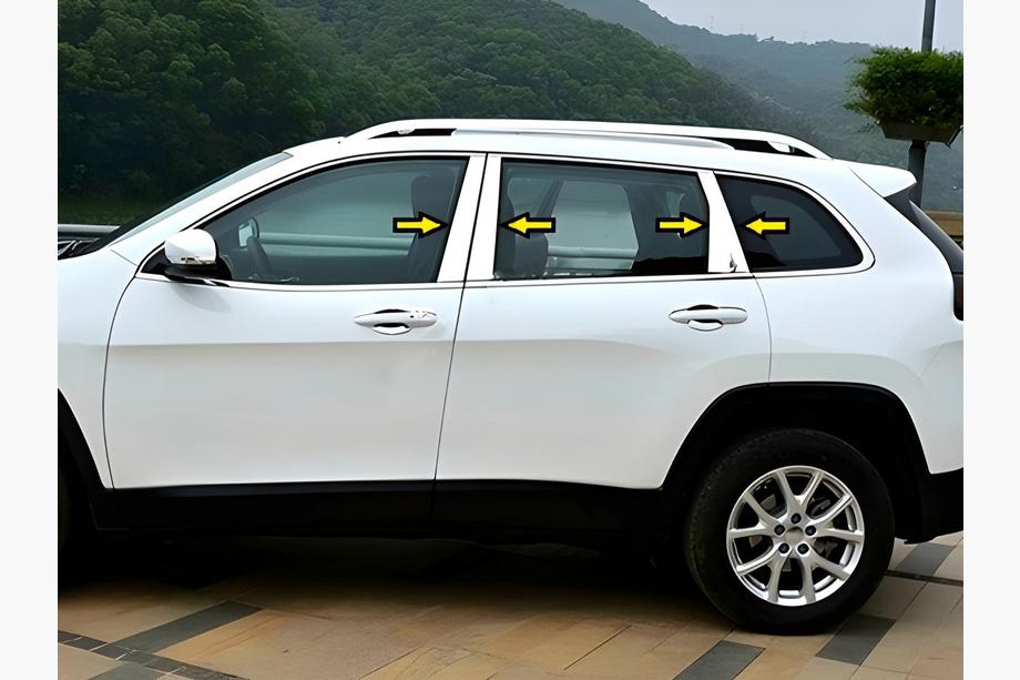 Jeep Cherokee KL 2013- Molding stalpi usa inox Image