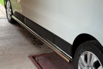 Renault Trafic 2015- Tevi Laterale (2 buc, Otel Inoxidabil) 70 mm, ampatament lung foto 5