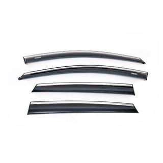 Deflectoare geamuri cu ornament cromat HB (4 buc, Niken) foto 2