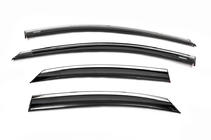 Ford Focus II 2005-2008 Deflectoare geamuri cu ornament cromat SD/HB (4 buc, Niken) foto 3