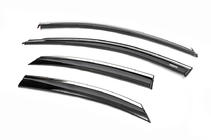 Ford Focus II 2008-2011 Deflectoare geamuri cu ornament cromat SD/HB (4 buc, Niken) foto 2