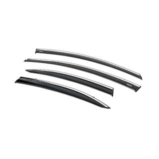 Deflectoare geamuri cu ornament cromat (4 buc, Niken) Honda Civic Sedan VIII 2006-2011 foto 3