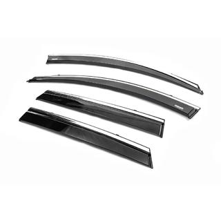 Deflectoare geamuri cu ornament cromat (4 buc, Niken) foto 2