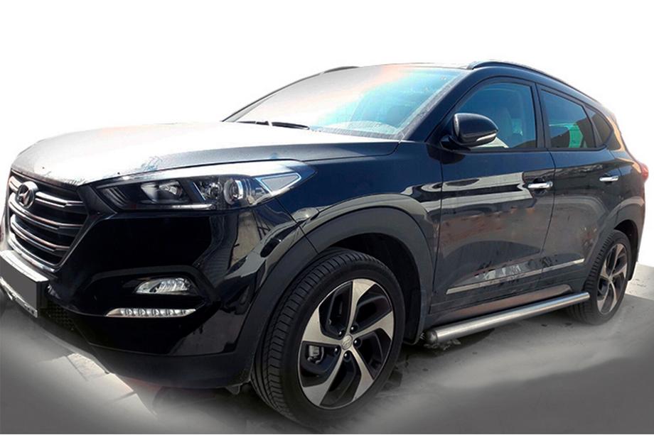 Hyundai Tucson TL 2016-2021 Tevi Laterale (2 buc, Otel Inoxidabil) Image