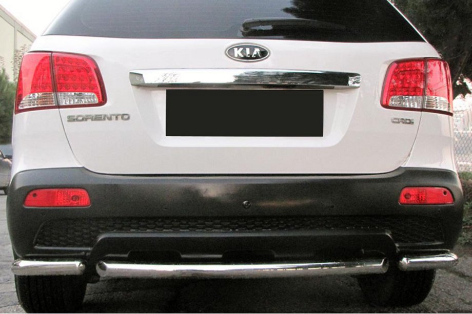 Kia Sorento II XM 2009-2014 Bare colturi spate cu sectiune centrala AK007-3 (2 buc, inox) Foto 1