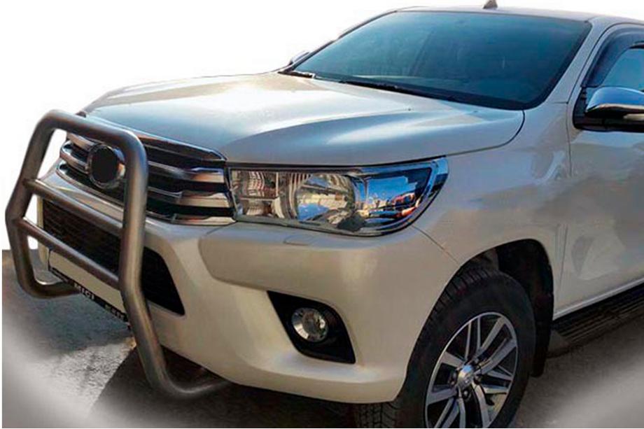 Toyota Hilux 2015- Protectie Fata QT007 (Inox) Foto 1