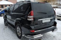 Toyota Land Cruiser Prado 120 2002-2009 Coltare spate duble AK003-2 (2 buc, inox) foto 3