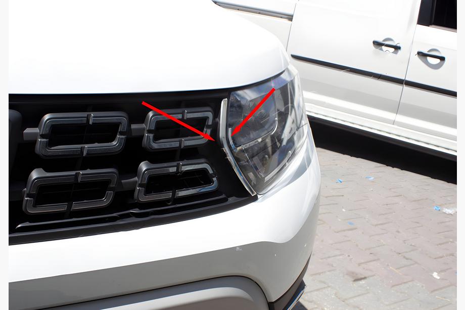 Dacia Duster 2018-2024 Capace Grila Cromate (2 buc, Otel Inoxidabil) Image
