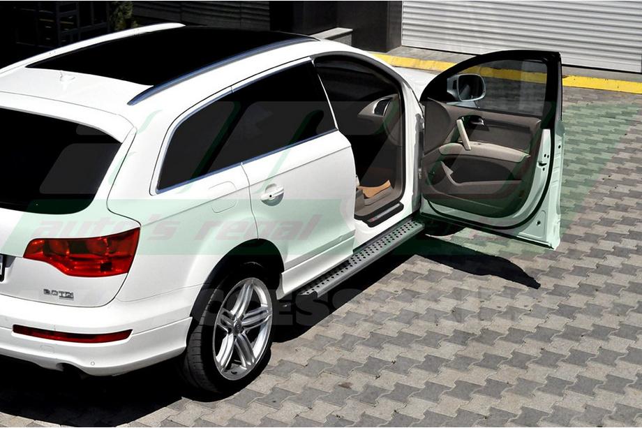 Audi Q7 2005-2015 Praguri laterale Allmond Grey (2 buc, aluminiu) Foto 3