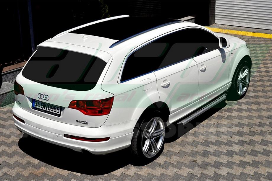 Audi Q7 2005-2015 Praguri laterale Allmond Grey (2 buc, aluminiu) Foto 4