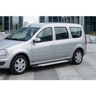 Praguri laterale tip X5 (2 buc, aluminiu) Dacia Logan MCV 2004-2014 foto 1