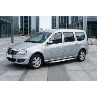 Praguri laterale tip X5 (2 buc, aluminiu) Dacia Logan MCV 2004-2014 foto 3