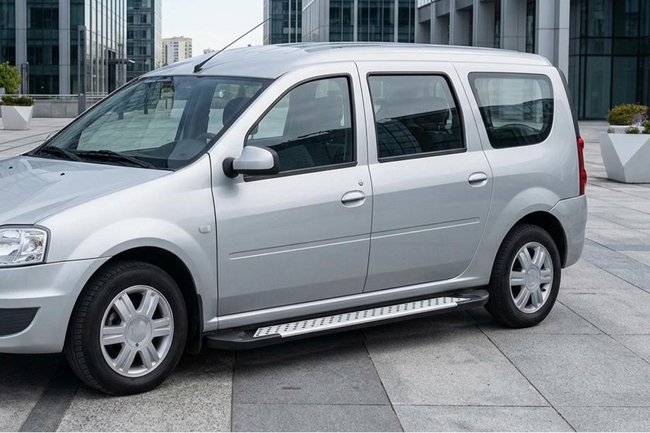 Dacia Logan MCV 2004-2014 Praguri laterale tip X5 (2 buc, aluminiu) Image