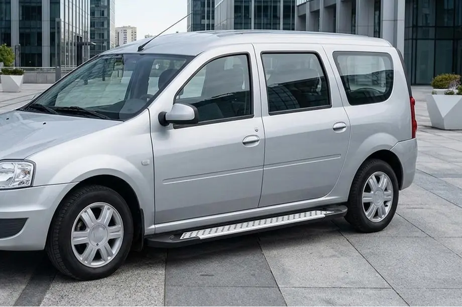 Dacia Logan MCV 2004-2014 Praguri laterale tip X5 (2 buc, aluminiu) Image