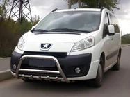 Fiat Scudo 2007-2015 Bullbar WT003/4 (Inox) cu inscriptie, 60 mm foto 1